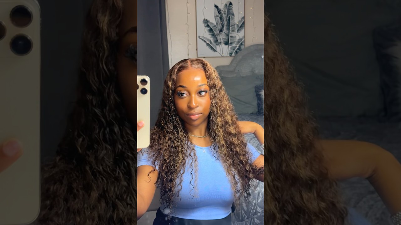 4 + 4 =??? TOUCH OF GLUELESS WIG ✨| BLY HAIR #baddieonabudget #shortsfeeds #hairstyletutorial #short