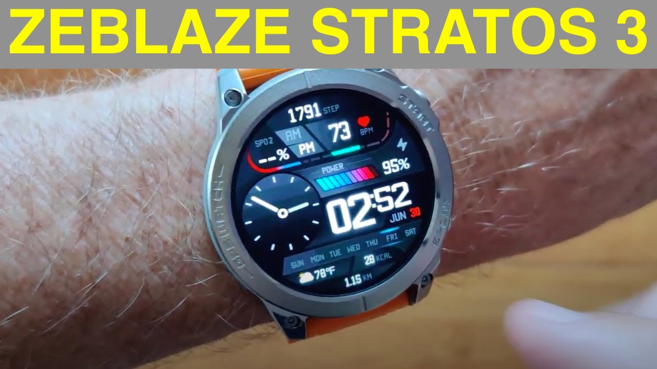 ZEBLAZE STRATOS 3 Always-On AMOLED IP68 BT5 Call GPS+ Health/Fitness Smartwatch: Unboxing & 1st Look