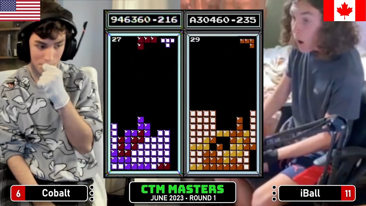 MASTERS DEBUT! Cobalt, iBall | Rd 1 | Classic Tetris Monthly Masters