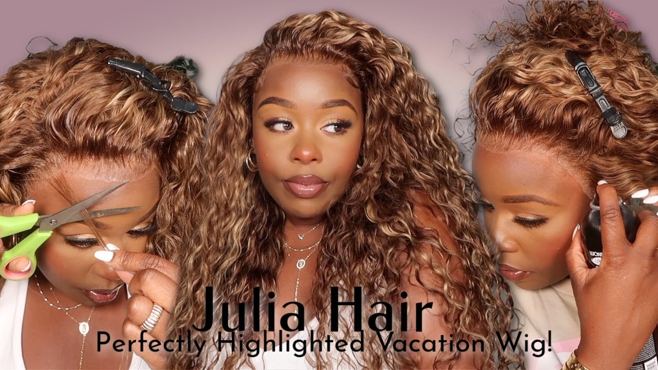 MUST SEE! EFFORTLESS PERFECTLY HIGHLIGHTED WATER WAVE BEYONCÉ INSPIRED 13X4 VACATION WIG JULIA HAIR