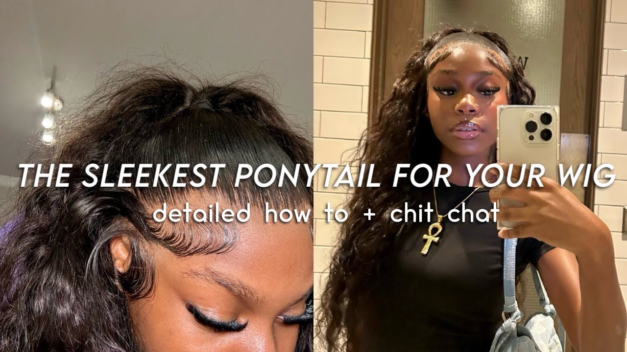 The Sleekest Half Up Half Down Ponytail Tutorial on Loose Wave Wig | Chit Chat | Arabella Hair