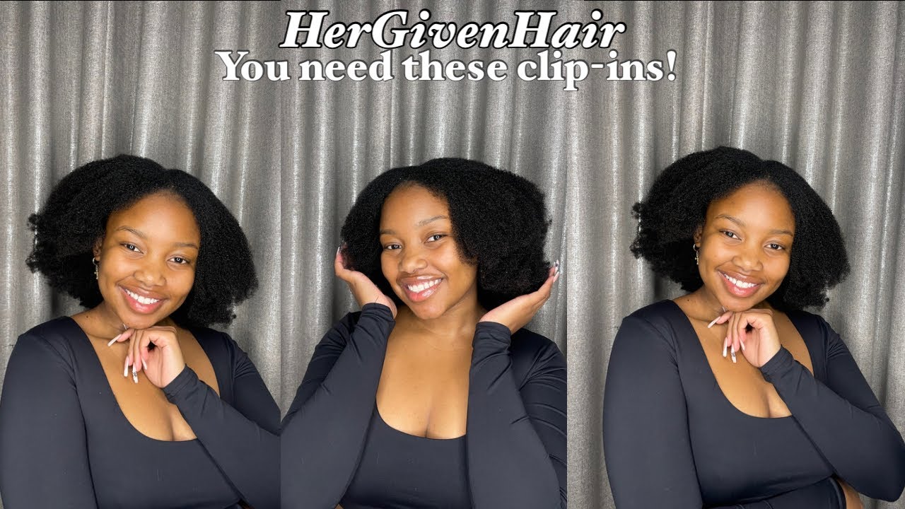 Beautiful realistic 4b/4c hair clip-in|Ft.HerGivenHair