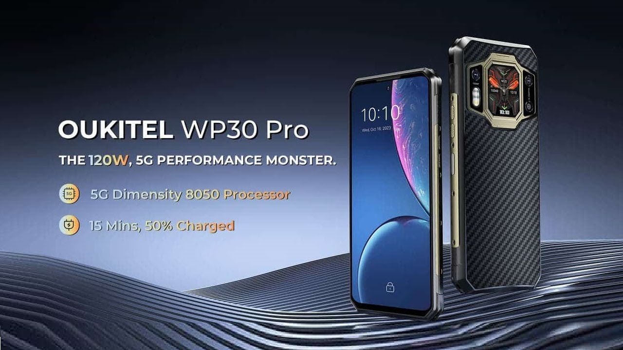 Oukitel WP30 Pro 120W 5G Rugged Android Smartphone 6.78" FHD+ Mobile Phone 108MP Cell Phone Global