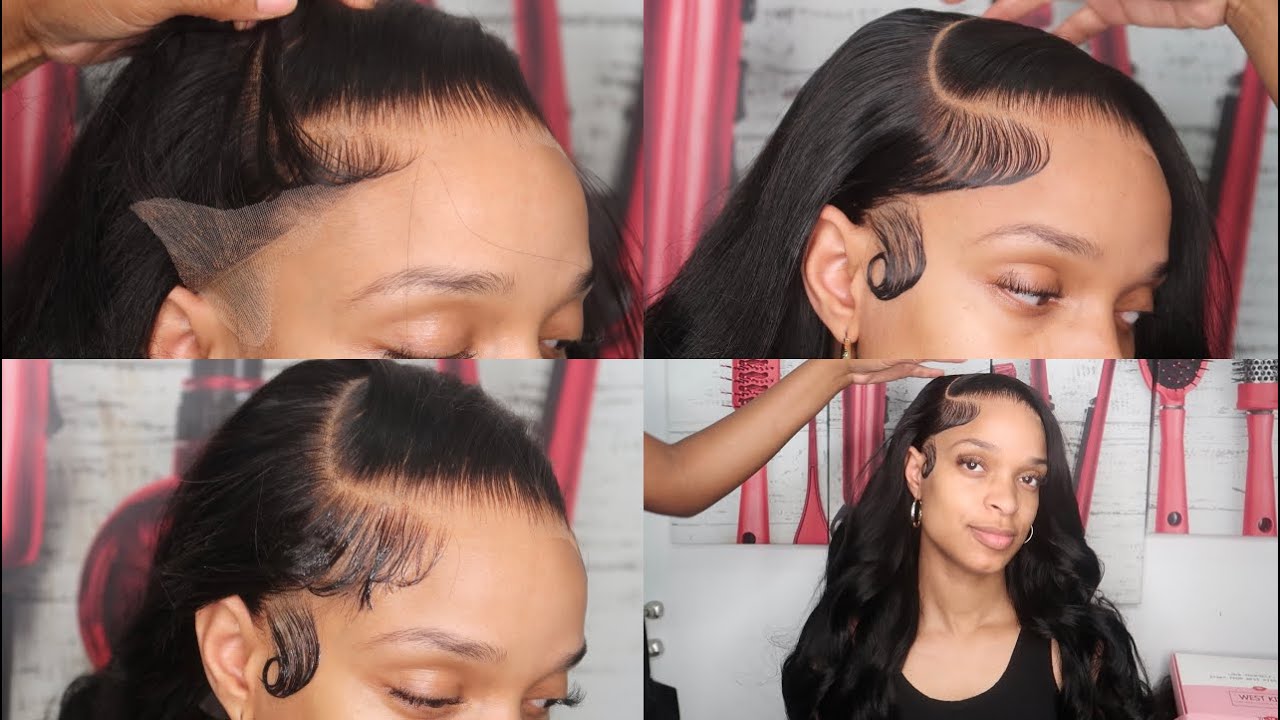 How To Install Your Frontal Wig Completely GLUELESS In 10 Min | Detailed Close Up Ft West Kiss Hair